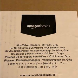 Amazon Basics Kids Velvet Hangers 30 pack